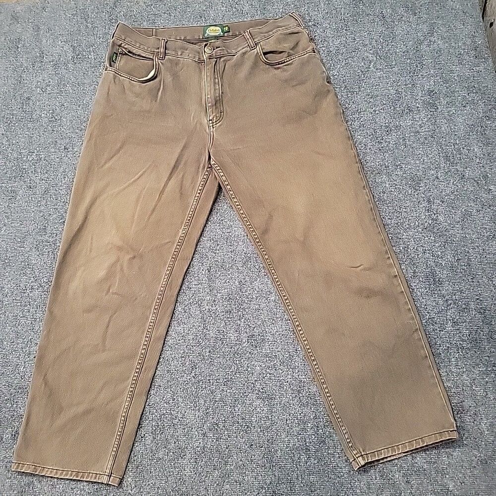 Cabela’s Jeans Men’s 38x28 ACTUAL 36x30 Brown Workwear Outdoor Winter Hiking